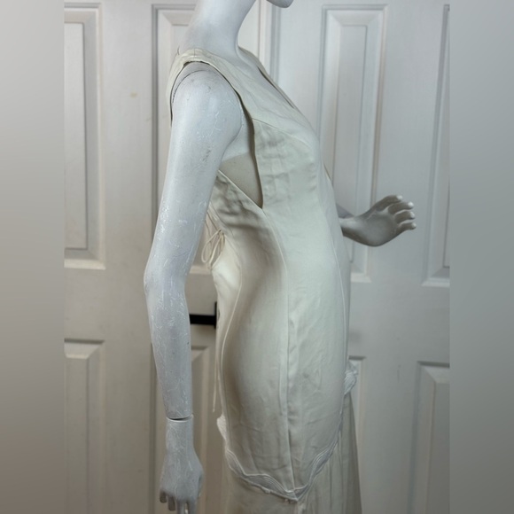 RUE DE SEINE Elegant Cream Sleeveless Dress Size 10 - Picture 12 of 17